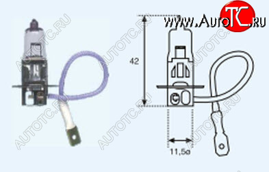 16 р. H3 (24V-70W  PK22S) ЛАМПА УПАКОВКА (1 шт) BLICK BODYPARTS lp0h300-981-o  с доставкой в г. Пермь