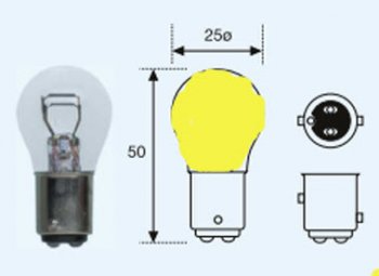 P215W (S25 12V-215W  BAY15d) ЛАМПА УПАКОВКА (10 шт) BLICK ЖЕЛТ BODYPARTS lp21500-983y-t