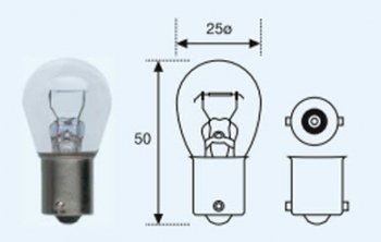 P21W (S25 24V-21W  BA15s) ЛАМПА УПАКОВКА (10 шт) BLICK BODYPARTS lp21w00-982-t
