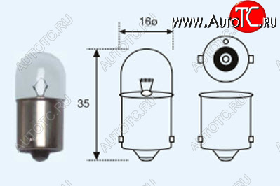 65 р. R5W (T16 24V-5W  BA15s) ЛАМПА УПАКОВКА (10 шт) BLICK BODYPARTS lpr0500-981-t  с доставкой в г. Пермь