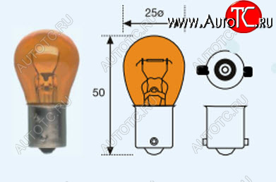 131 р. PY21W (S25 12V-21W  BA15s) ЛАМПА УПАКОВКА (10 шт) BLICK ЖЕЛТ BODYPARTS lpy2100-980y-t  с доставкой в г. Пермь