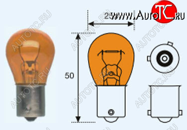 149 р. PY21W (S25 12V-21W  BAU15s) ЛАМПА УПАКОВКА (10 шт) BLICK ЖЕЛТ BODYPARTS lpy2100-981y-t  с доставкой в г. Пермь