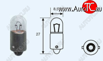 280 р. T4W (12V-4W  BA9s) ЛАМПА УПАКОВКА (10 шт) SELUM BODYPARTS lpt4w00-980-t  с доставкой в г. Пермь