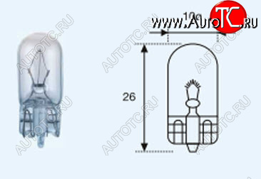 12 р. W5W (T10 12V-5W  W2.1x9.5d) ЛАМПА УПАКОВКА (10 шт) BLICK BODYPARTS lpw5w00-980-t  с доставкой в г. Пермь