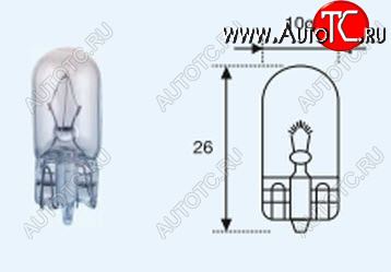 22 р. W3W (T10 12V-3W  W2.1x9.5d) ЛАМПА УПАКОВКА (10 шт) BLICK BODYPARTS lpw3w00-980-t  с доставкой в г. Пермь