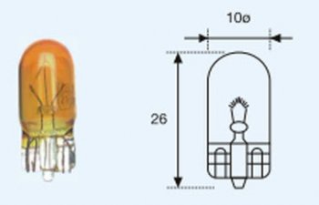 22 р. W5W (12V-5W  W2.1x9.5d) ЛАМПА УПАКОВКА (10 шт) BLICK ЖЕЛТ BODYPARTS lpw5w00-981y-t  с доставкой в г. Пермь. Увеличить фотографию 1
