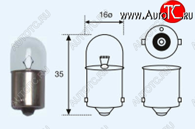 63 р. R5W (T16 12V-5W  BA15s) ЛАМПА УПАКОВКА (10 шт) BLICK BODYPARTS lpr0500-980-t  с доставкой в г. Пермь
