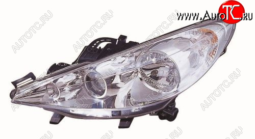 11 949 р. Левая фара (с электрокорректором, с противотум) BODYPARTS  Peugeot 207 ( WA,  WC) (2006-2009) хэтчбэк 3 дв. дорестайлинг, хэтчбэк 5 дв. дорестайлинг  с доставкой в г. Пермь