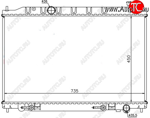 5 699 р. MURANO РАДИАТОР ОХЛАЖДЕН AT 3.5 BODYPARTS nnmur03-911  с доставкой в г. Пермь