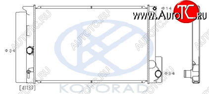 5 699 р. COROLLA {AURIS 06-} РАДИАТОР ОХЛАЖДЕН MT (бензин) (KOYO) KOYORAD tycrl06-911  с доставкой в г. Пермь