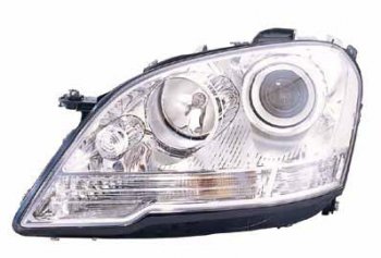 Левая фара (c электрокорректором) DEPO Mercedes-Benz ML class  W164 (2008-2011) рестайлинг (линзован)