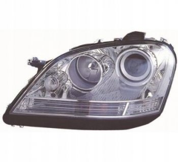 Левая фара (c электрокорректором) DEPO Mercedes-Benz ML class  W164 (2005-2008) дорестайлинг (линзован)