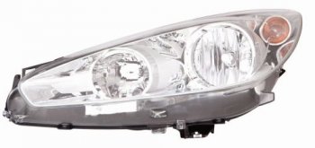 Левая фара (c электрокорректором) DEPO Peugeot 308  T7 (2011-2014) хэтчбэк 5 дв. рестайлинг