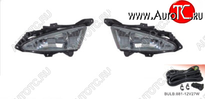 4 549 р. ELANTRA ФАРА ПРОТИВОТУМ Л+П (КОМПЛЕКТ) С ПРОВОДК , КНОПКОЙ DLAA hnela07-072-n  с доставкой в г. Пермь
