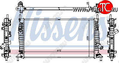 12 849 р. 3 {+ FD FOCUS 05-  C-MAX 03- VV S40 04-} РАДИАТОР ОХЛАЖДЕН 1.3 1.6 2 (NISSENS) (AVA) (см.каталог) NISSENS mzx0304-911  с доставкой в г. Пермь