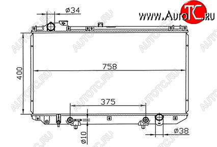 9 549 р. GS300 РАДИАТОР ОХЛАЖДЕН AT 3 BODYPARTS lx30098-911  с доставкой в г. Пермь