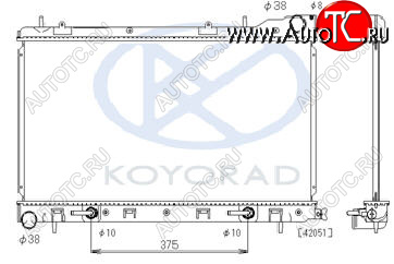6 399 р. FORESTER {360x686 мм} РАДИАТОР ОХЛАЖДЕН AT 2 БЕЗ ГОРЛОВИН (KOYO) KOYORAD sbfor03-910  с доставкой в г. Пермь