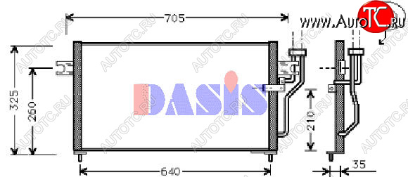 6 549 р. LANCER (+COLT 92-MIRAGE 92- 1.5) КОНДЕНСАТОР КОНДИЦ BODYPARTS mblan92-930  с доставкой в г. Пермь