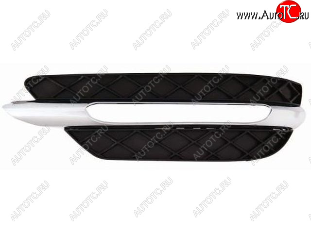 1 099 р. Левая вставка переднего бампера (пр-во Тайвань) HENGFU  Mercedes-Benz C-Class  W204 (2011-2015) рестайлинг седан (молдинг хром)  с доставкой в г. Пермь