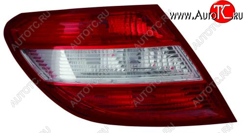 6 599 р. Левый фонарь DEPO Mercedes-Benz C-Class W204 дорестайлинг седан (2007-2011)  с доставкой в г. Пермь