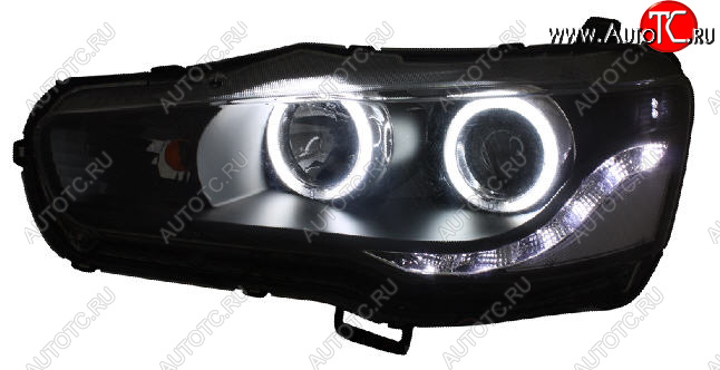 31 549 р. LANCER ФАРА Л+П (КОМПЛЕКТ) ТЮНИНГ ЛИНЗОВАН (DEVIL EYES) С СВЕТЯЩ ОБОДК БЕЗ КОРРЕКТОР (EAGLE EYES) ВНУТРИ ЧЕРН EAGLE EYES mblan07-002b-n  с доставкой в г. Пермь