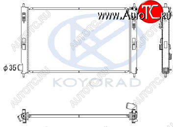 5 799 р. LANCER {Outlander 07-C-Crosser 07-4007 07-} РАДИАТОР ОХЛАЖДЕН кроме 1.5 AT (KOYO) KOYORAD mblan07-911  с доставкой в г. Пермь