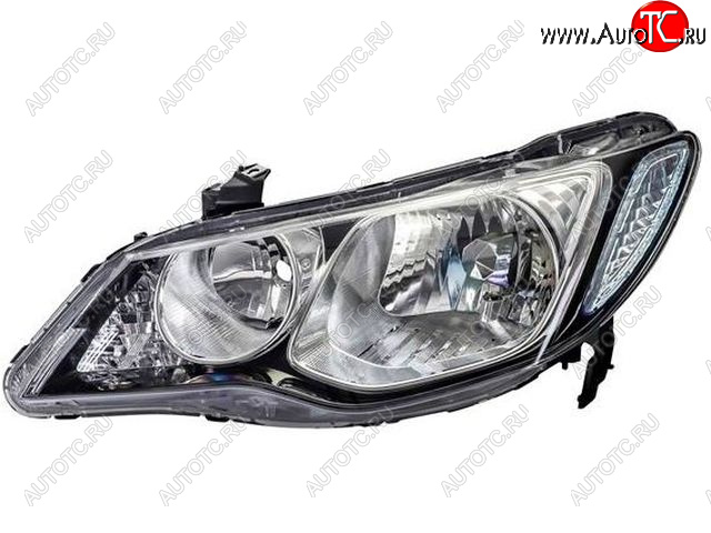 9 349 р. Левая фара (под корректор) DEPO  Honda Civic  FD (2005-2008) седан дорестайлинг  с доставкой в г. Пермь