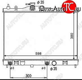 6 599 р. TIIDA (AD Ban 06-Wingroad 05-Latio 04-Bluebird 05-) РАДИАТОР ОХЛАЖДЕН AT BODYPARTS nntii05-910  с доставкой в г. Пермь
