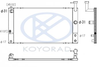 PRIUS РАДИАТОР ОХЛАЖДЕН (вариатор) (KOYO) KOYORAD typri04-910