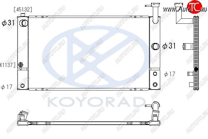 9 999 р. PRIUS РАДИАТОР ОХЛАЖДЕН (вариатор) (KOYO) KOYORAD typri04-910  с доставкой в г. Пермь