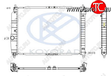 3 499 р. AVEO РАДИАТОР ОХЛАЖДЕН 1.2 1.4 MT (KOYO) KOYORAD cvave04-916  с доставкой в г. Пермь