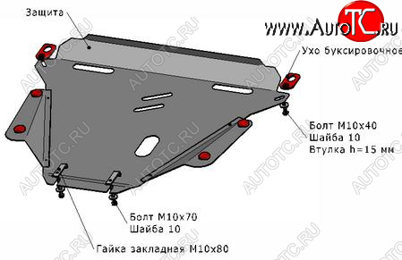 1 599 р. CR-V ЗАЩИТА ПОДДОНА ДВИГАТЕЛЯ , С КРЕПЛЕН , 2.0 , 2.4 , СТАЛЬН BODYPARTS hdcrv07-9f0  с доставкой в г. Пермь