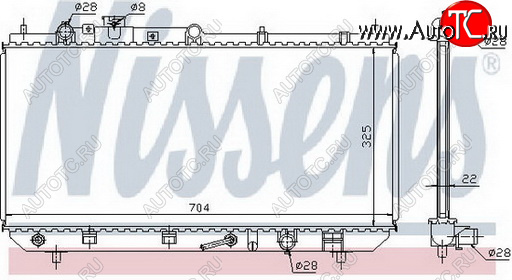 3 899 р. 323 РАДИАТОР ОХЛАЖДЕН AT 1.4 1.5 1.9 (1 ряд) BODYPARTS mz32398-910  с доставкой в г. Пермь