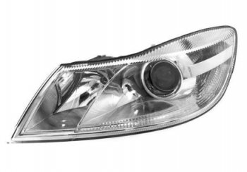 Левая фара (c электрокорректором) DEPO Skoda Octavia  A5 (2008-2013) лифтбэк рестайлинг