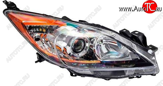 11 549 р. Правая фара (линзован, под корректор) DEPO Mazda 3/Axela BL дорестайлинг седан (2009-2011)  с доставкой в г. Пермь
