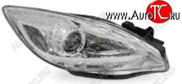 36 999 р. Комплект фар в сборе JUNYAN  Mazda 3/Axela  BL (2009-2013) дорестайлинг седан, дорестайлинг, хэтчбэк 5 дв., рестайлинг седан, рестайлинг, хэтчбэк (Хром)  с доставкой в г. Пермь