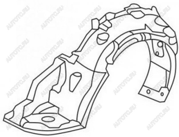 1 269 р. Левый подкрылок передний TYG  Honda Civic  EJ,EK,EM (1995-1998) седан дорестайлинг, хэтчбэк 3 дв. дорестайлинг  с доставкой в г. Пермь