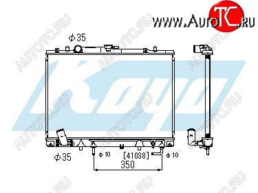 4 599 р. PAJERO SPORT (6G72+USA) РАДИАТОР ОХЛАЖДЕН AT 3 V6 BODYPARTS mbpas97-912  с доставкой в г. Пермь