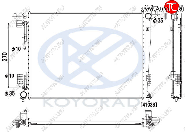 12 299 р. IX35 {KIA SPORTAGE 10- (mot. G4KE)} РАДИАТОР ОХЛАЖДЕН (бензин) AT (KOYO) KOYORAD hnx3510-910  с доставкой в г. Пермь