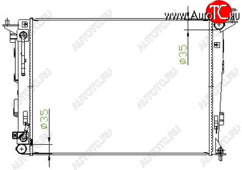 5 999 р. IX35 10- {KIA SPORTAGE 10- (mot. G4KD)} РАДИАТОР ОХЛАЖДЕН (бензин) AT BODYPARTS hnx3510-915  с доставкой в г. Пермь