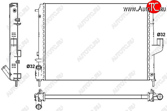 3 099 р. DUSTER (AL:MERA 13- AT) РАДИАТОР ОХЛАЖДЕН (см.каталог) BODYPARTS rndus10-910  с доставкой в г. Пермь