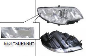 Правая фара (c электрокорректором) DEPO Skoda Superb  B6 (3T) (2008-2013) лифтбэк дорестайлинг