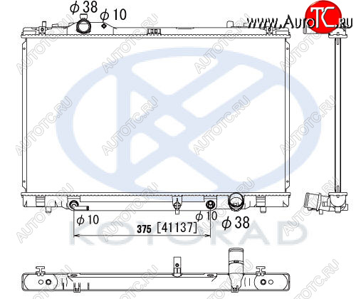 17 599 р. LS460600hL РАДИАТОР ОХЛАЖДЕН вариатор (CVT) (KOYO) KOYORAD lxls407-910  с доставкой в г. Пермь