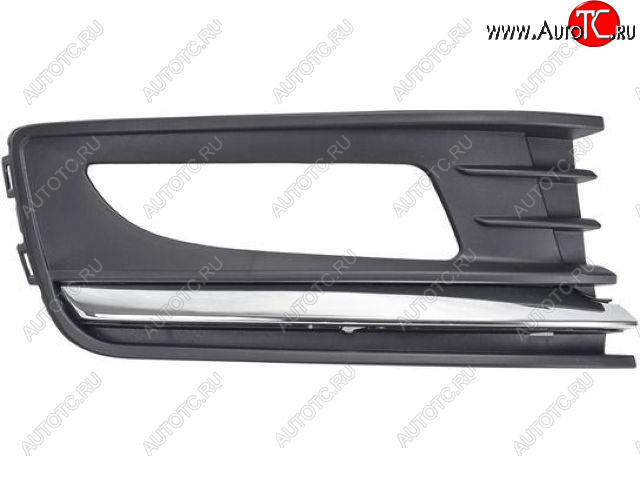 549 р. Правая вставка переднего бампера (с отверстием под ПТФ, пр-во Китай) BODYPARTS Volkswagen Polo 5 седан рестайлинг (2015-2020) (молдинг хром)  с доставкой в г. Пермь