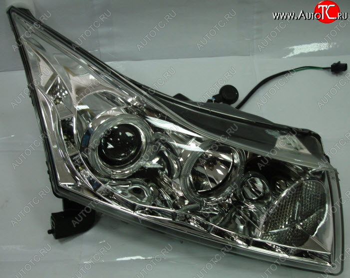30 949 р. CRUZE ФАРА Л+П (КОМПЛЕКТ) ТЮНИНГ ЛИНЗОВАН (DEVIL EYES) С СВЕТЯЩ ОБОДК БЕЗ КОРРЕКТОР (EAGLE EYES) ВНУТРИ ХРОМ EAGLE EYES cvcrz09-001h-n  с доставкой в г. Пермь