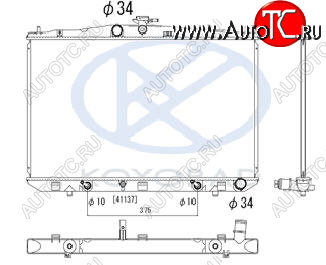17 099 р. RX270350450h {RX350 09-} РАДИАТОР ОХЛАЖДЕН 3.5 AT (KOYO) KOYORAD lxrx409-910  с доставкой в г. Пермь