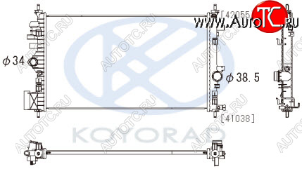 5 749 р. INSIGNIA РАДИАТОР ОХЛАЖДЕН 1.6 1.8 AT (KOYO) KOYORAD opins08-914  с доставкой в г. Пермь