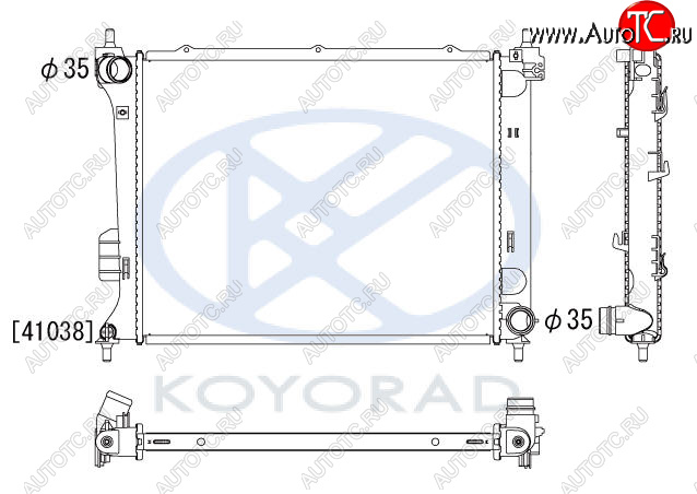 6 399 р. I20 РАДИАТОР ОХЛАЖДЕН MT (KOYO) KOYORAD hni2009-910  с доставкой в г. Пермь