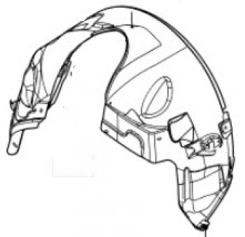 Левый подкрылок передний BODYPARTS Land Rover Freelander  1 (1997-2006)