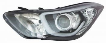 Левая фара (под корректор, диодная) DEPO Hyundai Elantra  MD (2013-2016) рестайлинг